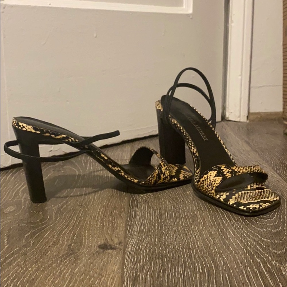 Valerie Stevens square toe heels